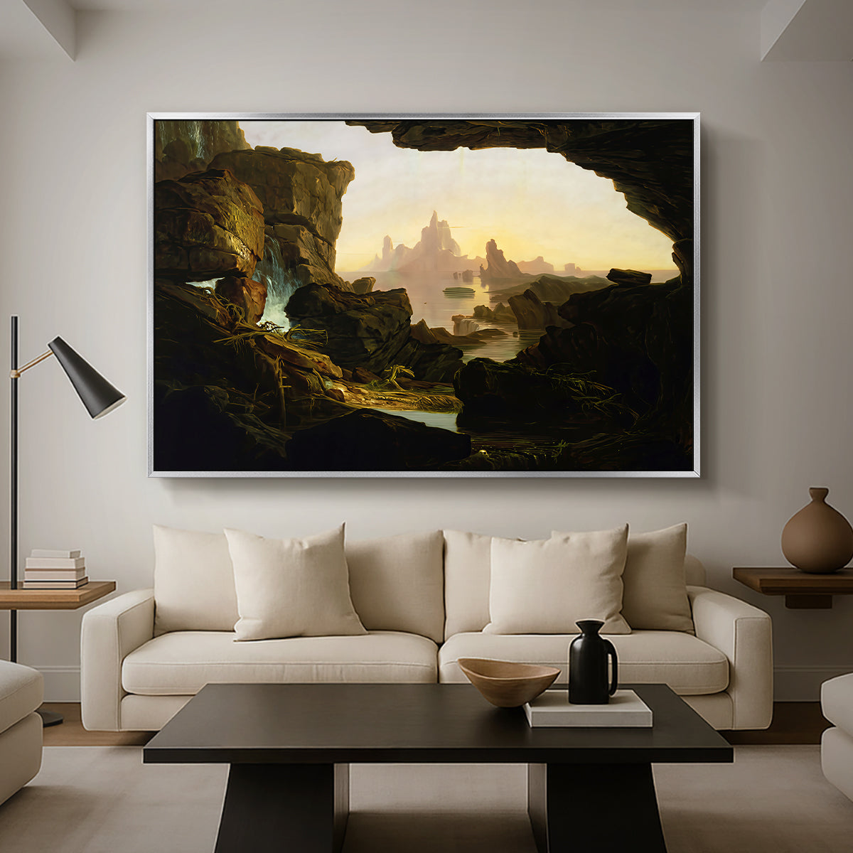 The Subsiding of the Waters of the Deluge, 1829 - Floater Framed Canvas Print
