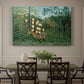 Canvas art print featuring a tiger attacking buffalo in dense jungle filled with foliage, showcased as a statement wall artwork