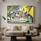Still Life with Cat and Lobster, 1962 - Floater Framed Canvas Print