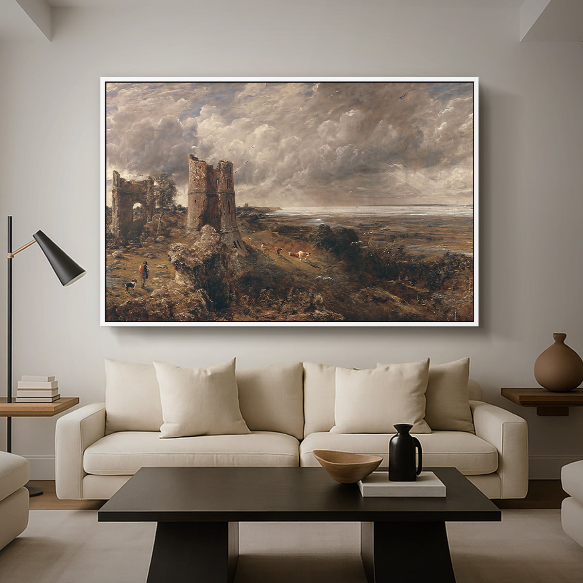 Hadleigh Castle, Mouth of Thames, c. 1829 - Floater Framed Canvas Print