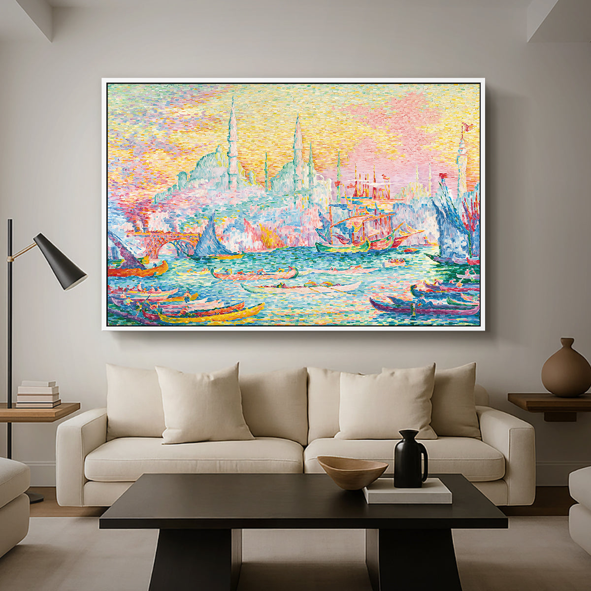 The Golden Horn, Constantinople, 1907 - Floater Framed Canvas Print
