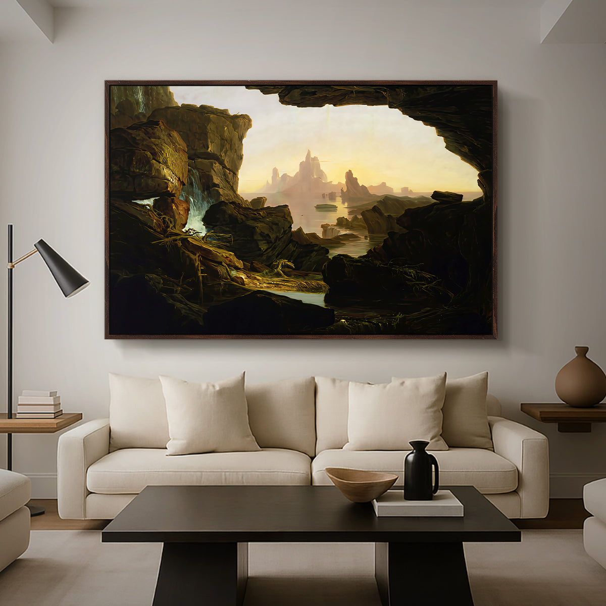 The Subsiding of the Waters of the Deluge, 1829 - Floater Framed Canvas Print