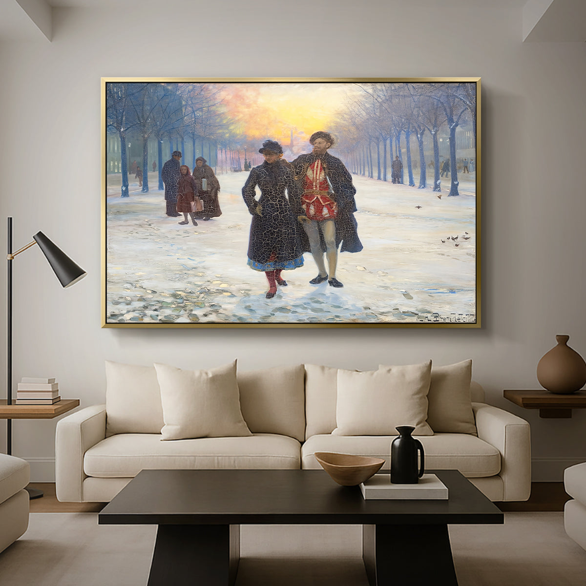 Morning after the Carnival, 1884 - Floater Framed Canvas Print