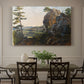 Canvas art print featuring rock formations within forested landscape, showcased as a statement wall artwork
