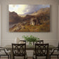 Canvas art print featuring an expansive valley landscape with river flowing through rugged hills, showcased as a statement wall artwork