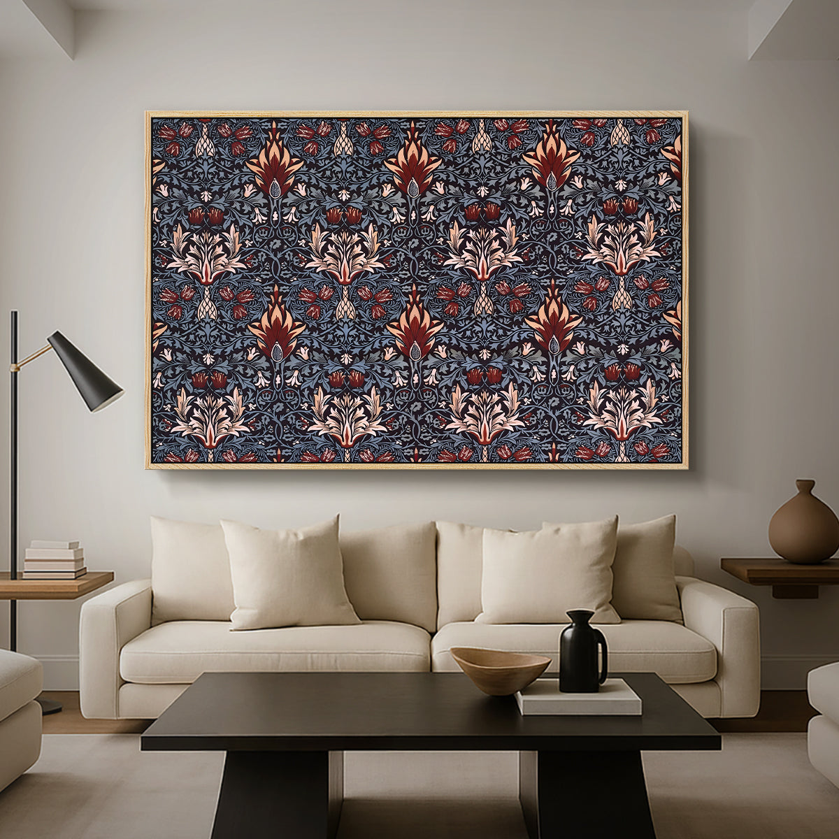 Snakeshead (Printed Textile), c. 1876 - Floater Framed Canvas Print
