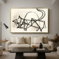 Study of a Cat (Étude de chat), 1946 - Floater Framed Canvas Print