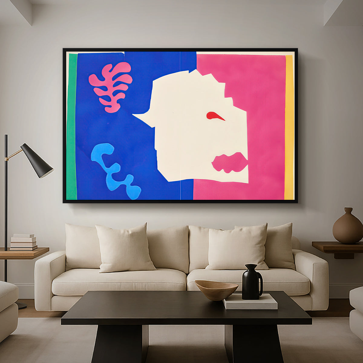The Wolf (Le loup), from Jazz, 1947 - Floater Framed Canvas Print