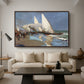 The Beach at Valencia, 1908 - Floater Framed Canvas Print