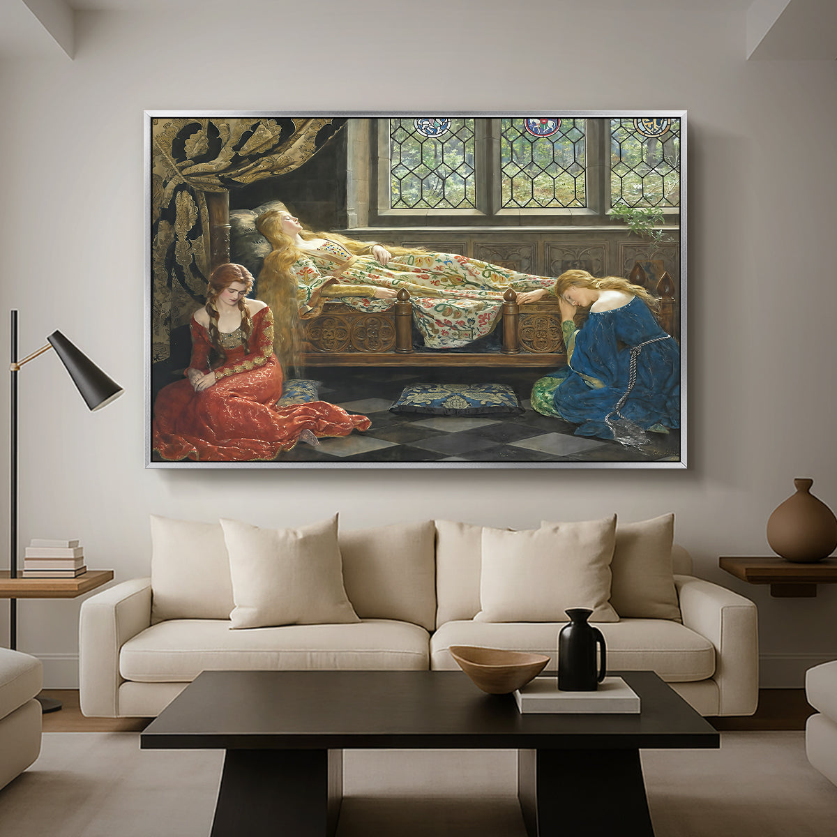 The Sleeping Beauty, 1921 - Floater Framed Canvas Print