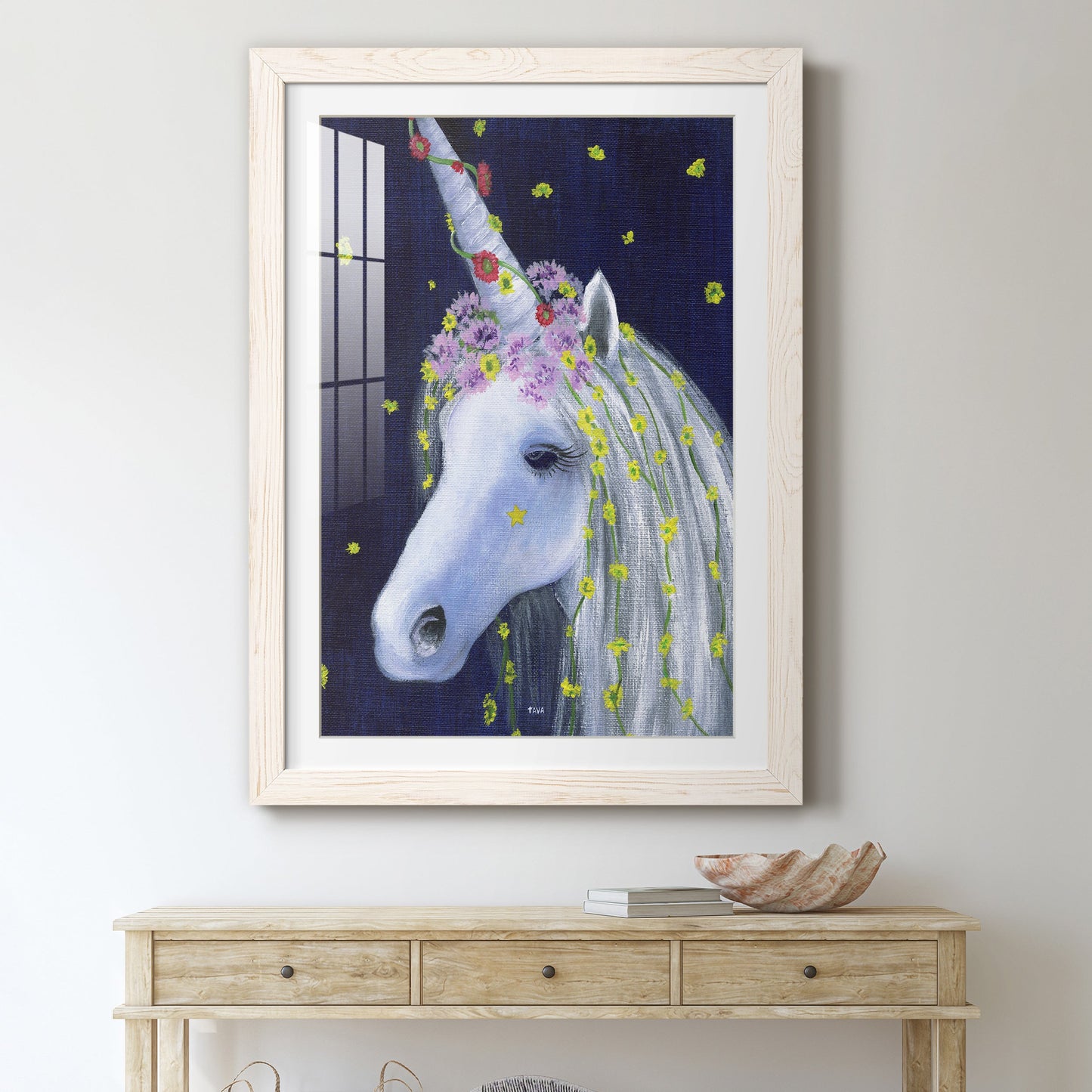 Unicorn IV - Premium Framed Print - Distressed Barnwood Frame - Ready to Hang