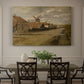 Canvas art print featuring a mill building beside water in quiet rural landscape, showcased as a statement wall artwork