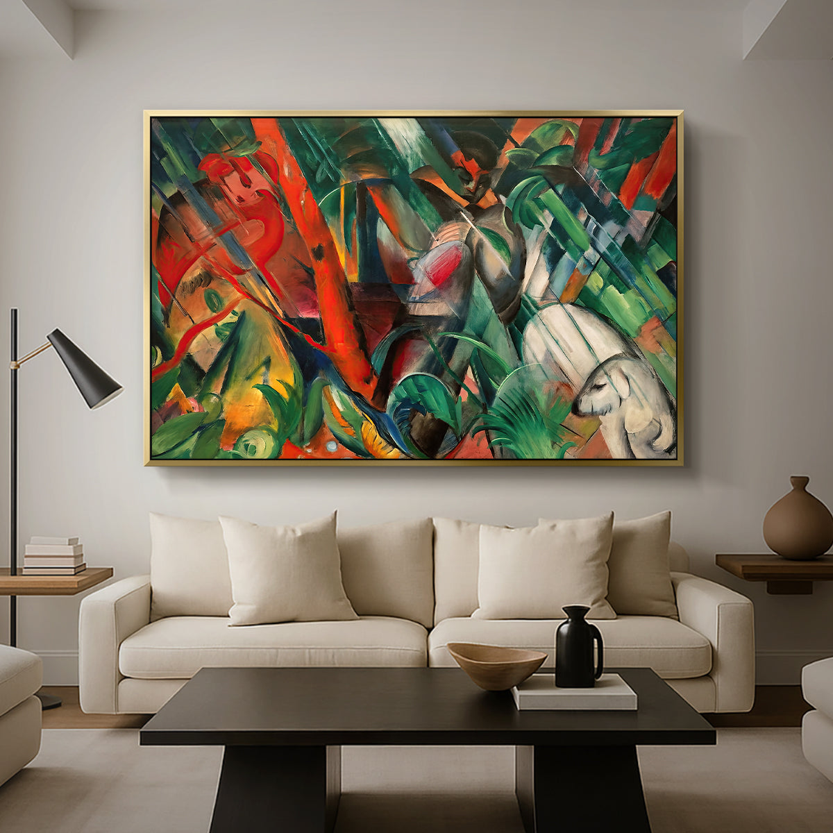In the Rain, 1912 - Floater Framed Canvas Print