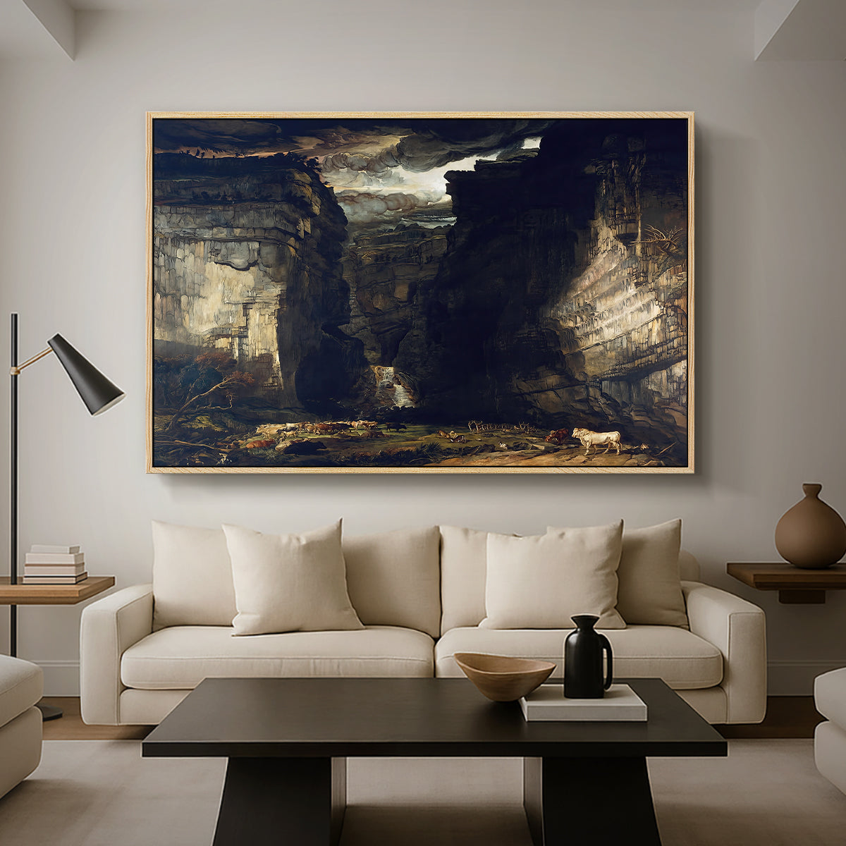 Gordale Scar, c. 1811-1813 - Floater Framed Canvas Print