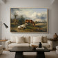 Two Horses on the Pasture, c. 1825 - Floater Framed Canvas Print