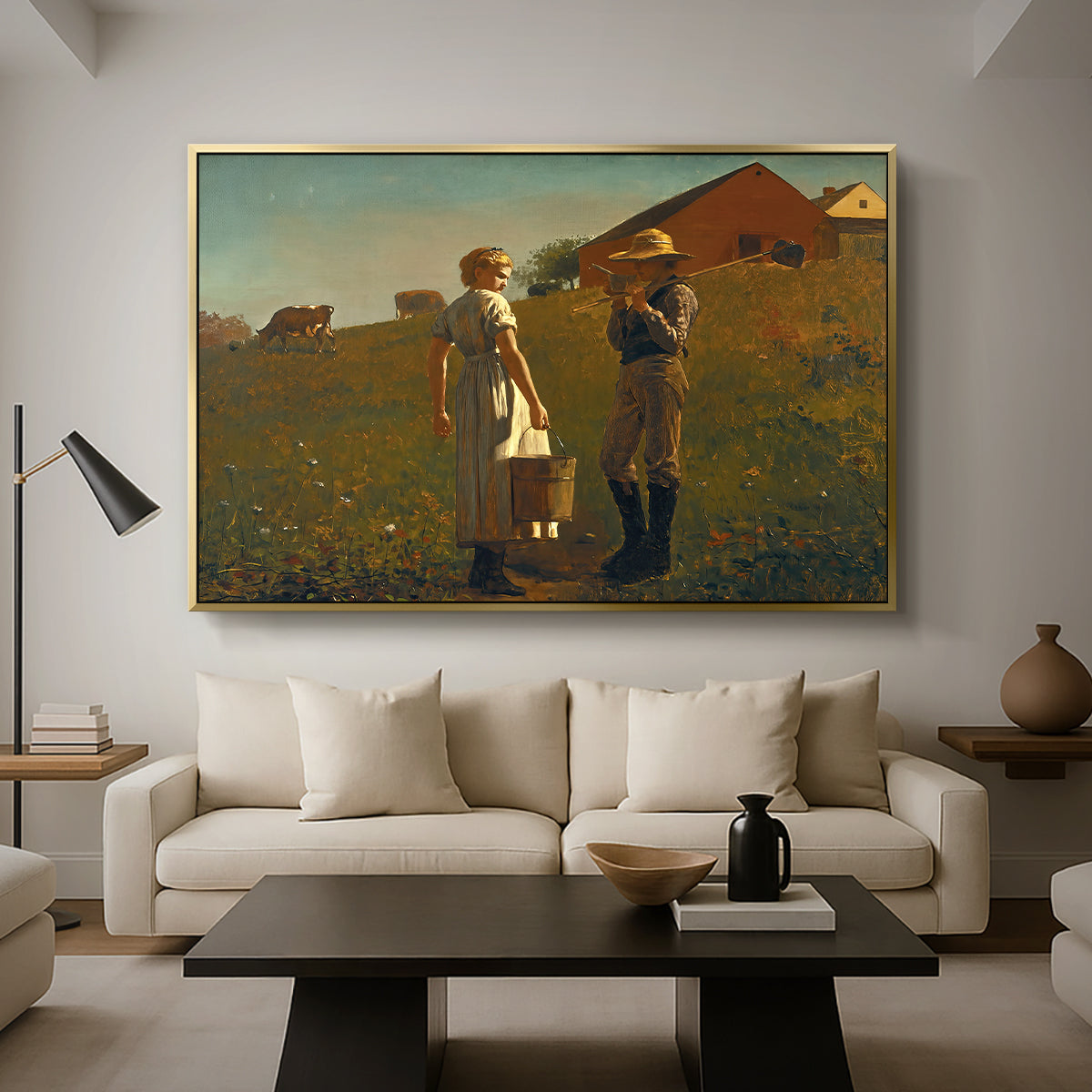 A Temperance Meeting, 1874 - Floater Framed Canvas Print