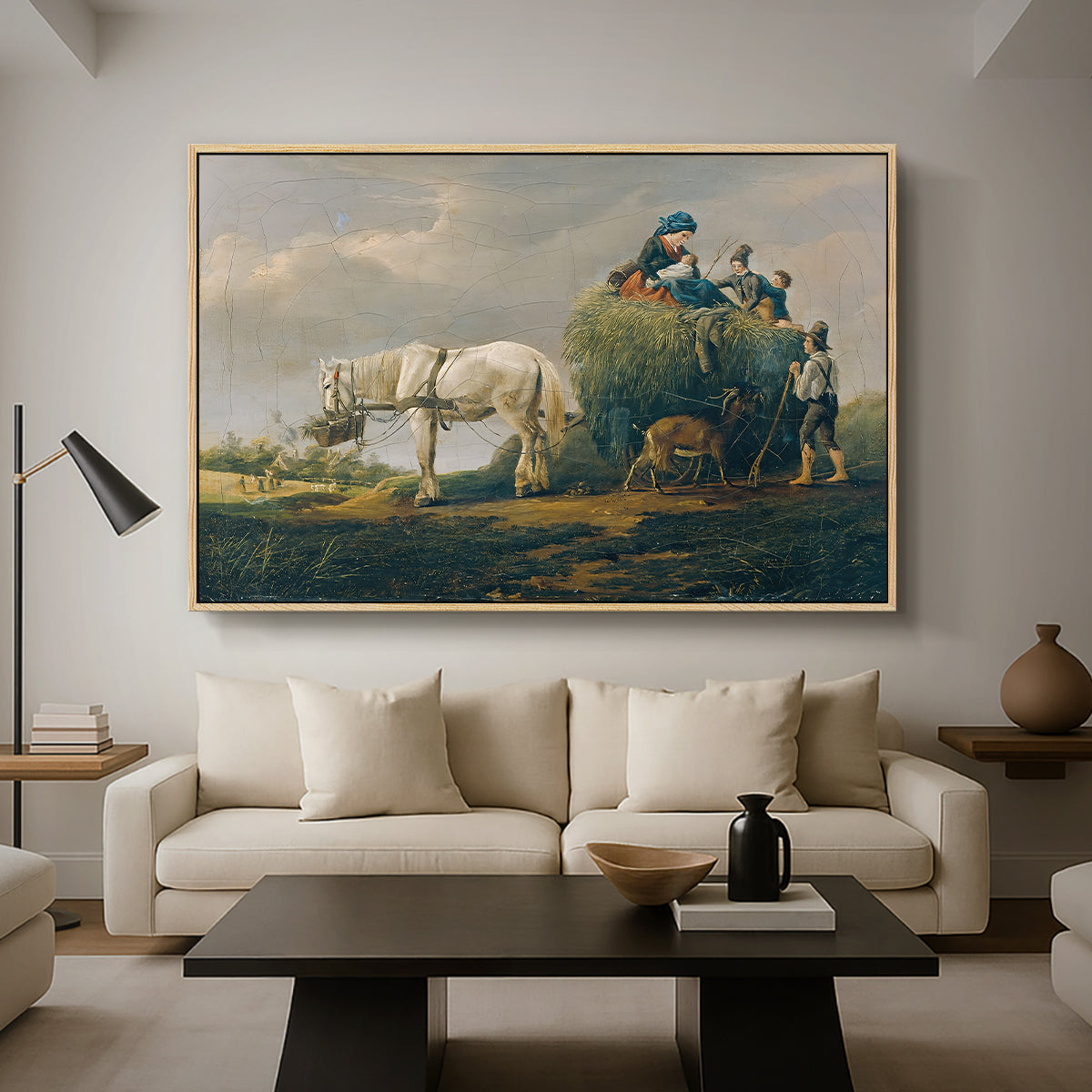 The Hay Wagon (Der Heuwagen), 1824 - Floater Framed Canvas Print