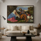 The Holy Family with a Shepherd, c. 1510 - Floater Framed Canvas Print