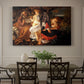 Canvas art print featuring the Holy Family resting in landscape with angel playing violin, showcased as a statement wall artwork
