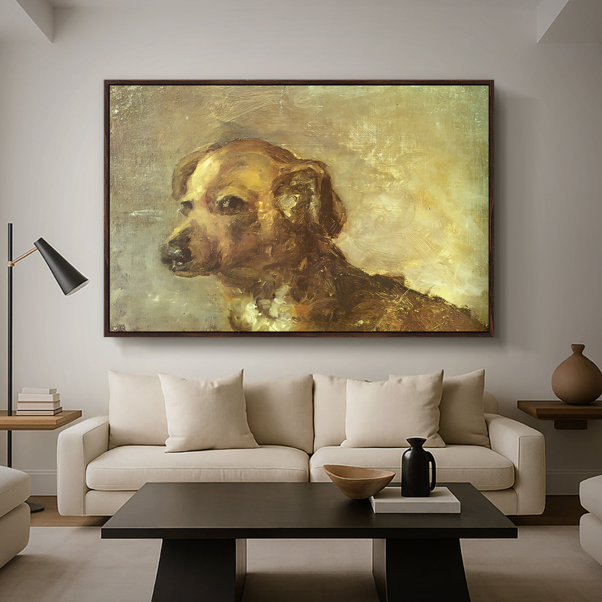 Cliper, the Artist's Dog, 1895 - Floater Framed Canvas Print
