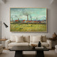 Factories at Clichy, 1887 - Floater Framed Canvas Print