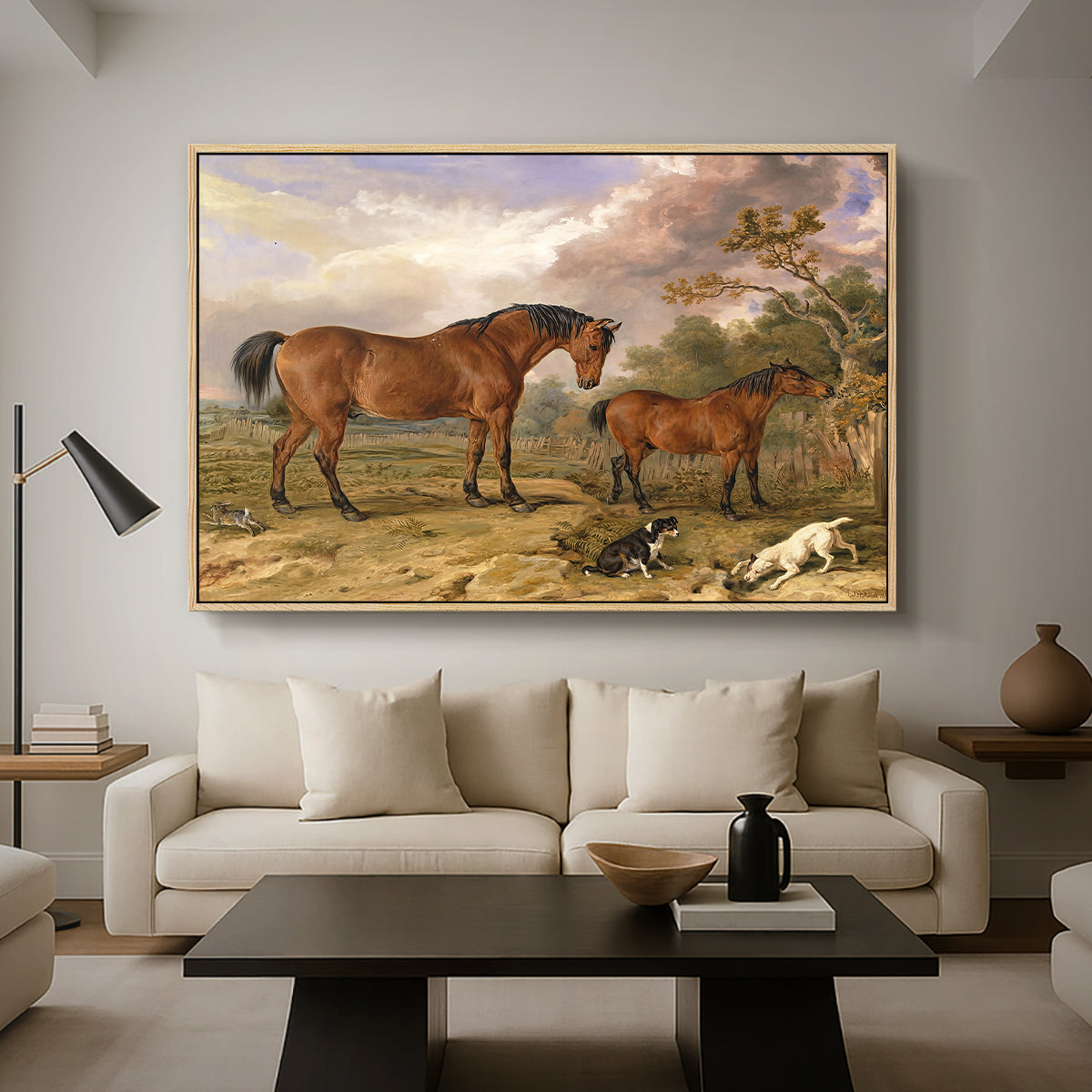 Portrait of Reformer, Blucher, Tory and Crib, Property of Rowland Alston, Esq., M.P., 1835 - Floater Framed Canvas Print