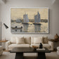 Two Schooners, Gloucester, c. 1880 - Floater Framed Canvas Print