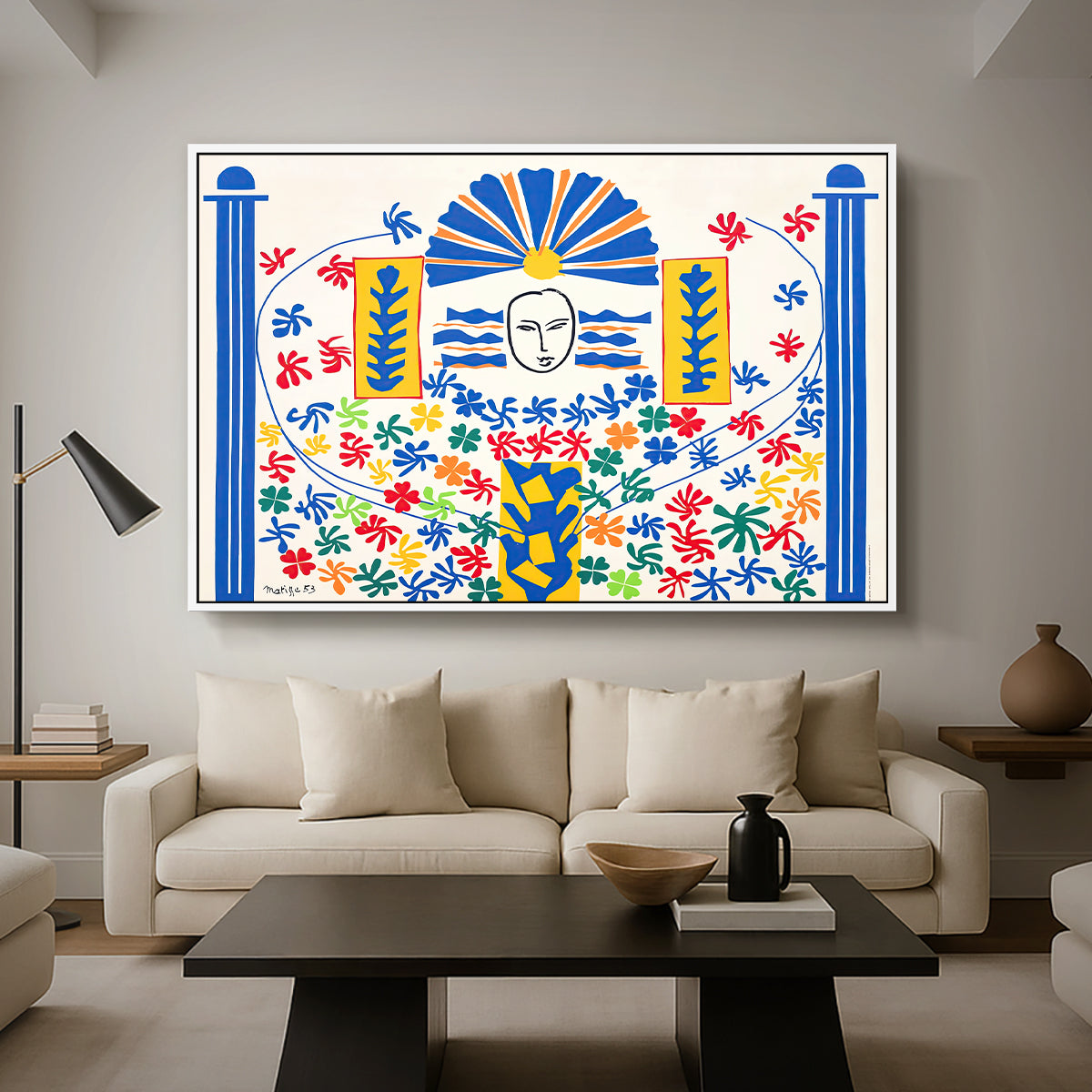 Apollo (Apollon), 1953 - Floater Framed Canvas Print