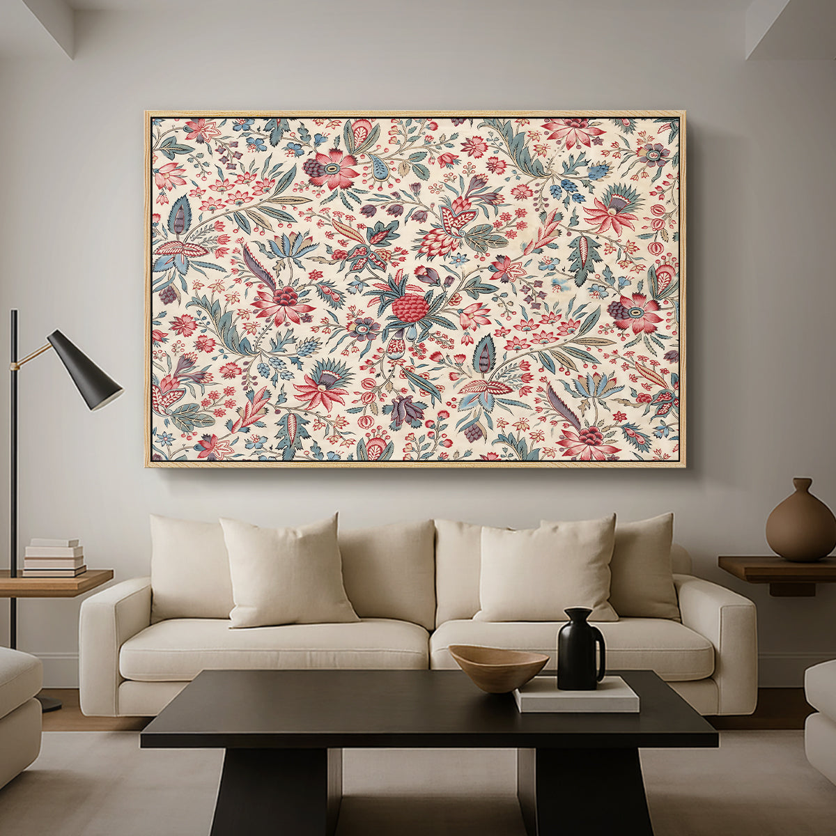 Anaras - Cream, c. 1775-1800 - Floater Framed Canvas Print