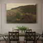 Canvas art print featuring an elevated landscape view overlooking valley and distant hills, showcased as a statement wall artwork