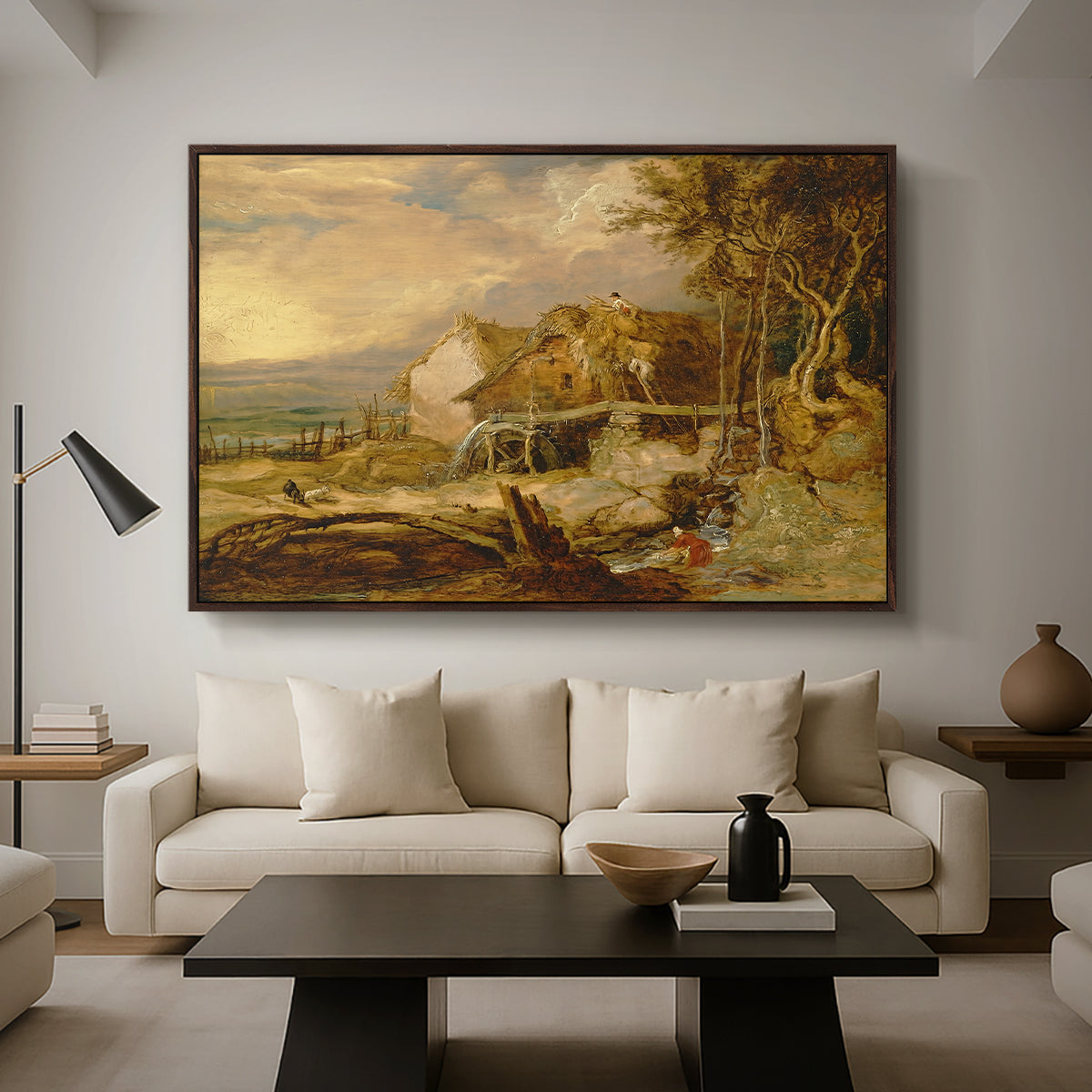 An Overshot Mill, c. 1802-1807 - Floater Framed Canvas Print