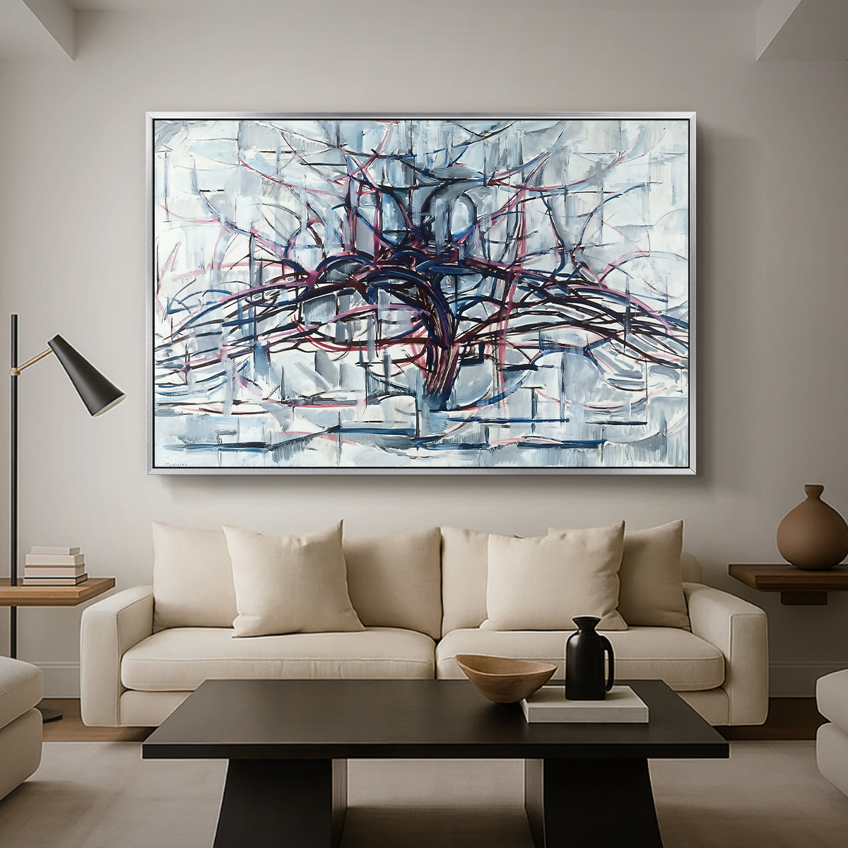 Horizontal Tree, 1912 - Floater Framed Canvas Print
