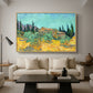 Wooden Sheds Among the Olive Trees and Cypresses, 1889 - Floater Framed Canvas Print