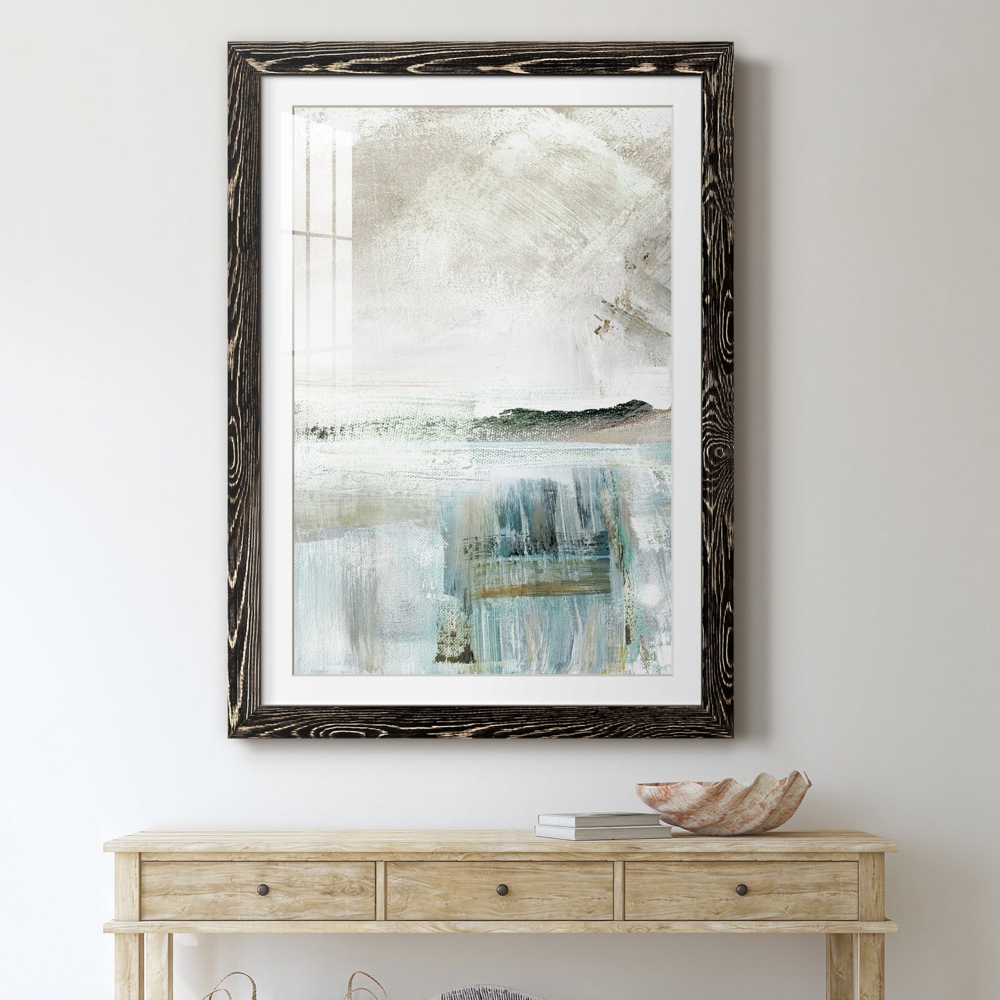 Summer Teal II - Premium Framed Print - Distressed Barnwood Frame - Ready to Hang