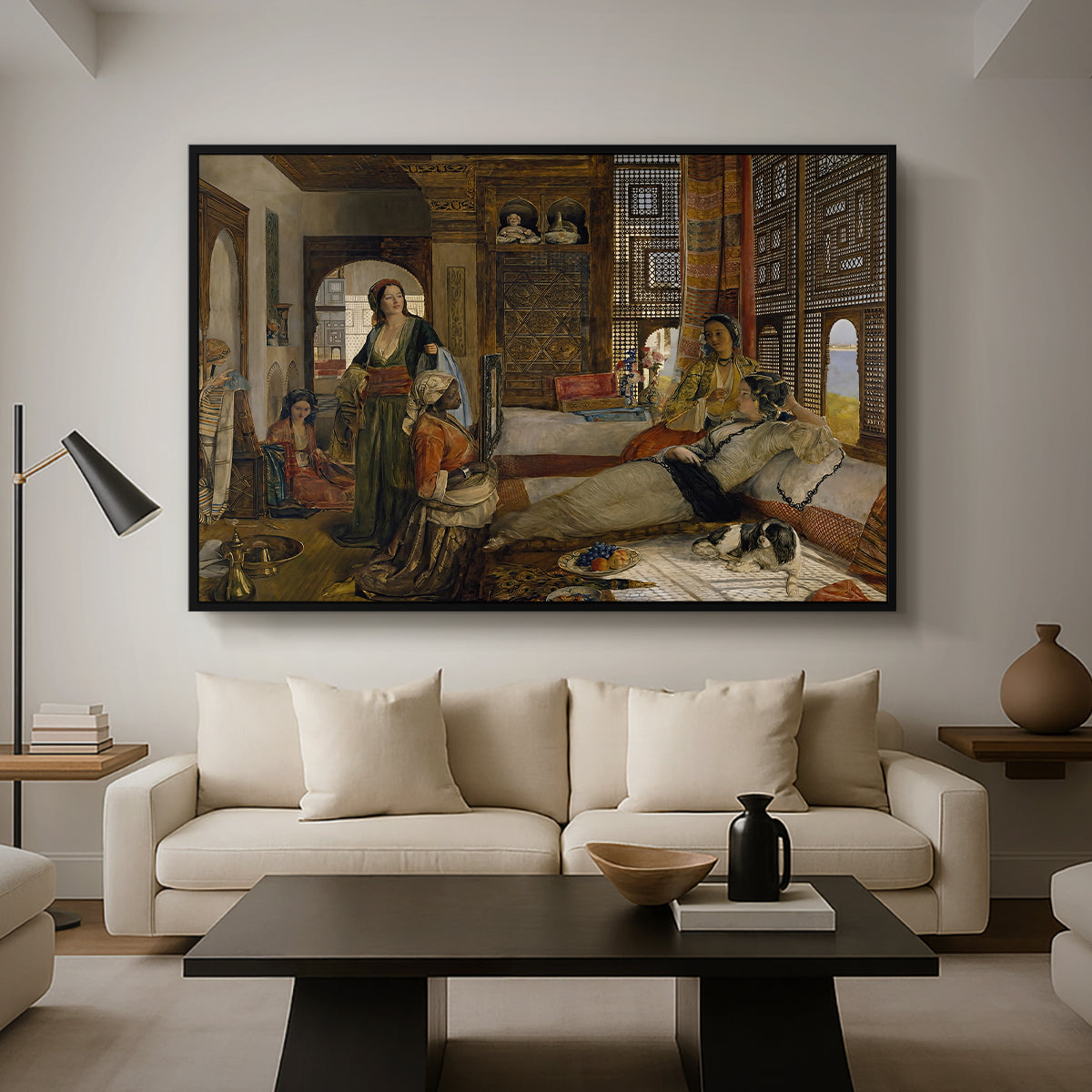 The Harem, 1876 - Floater Framed Canvas Print