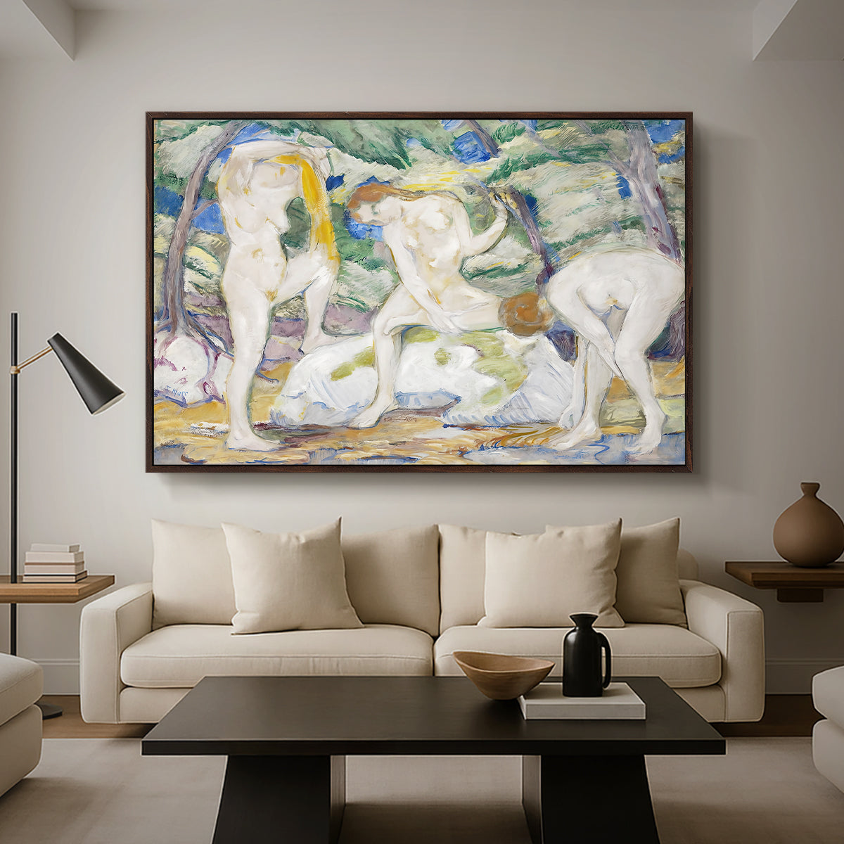 Bathing Women, 1910 - Floater Framed Canvas Print