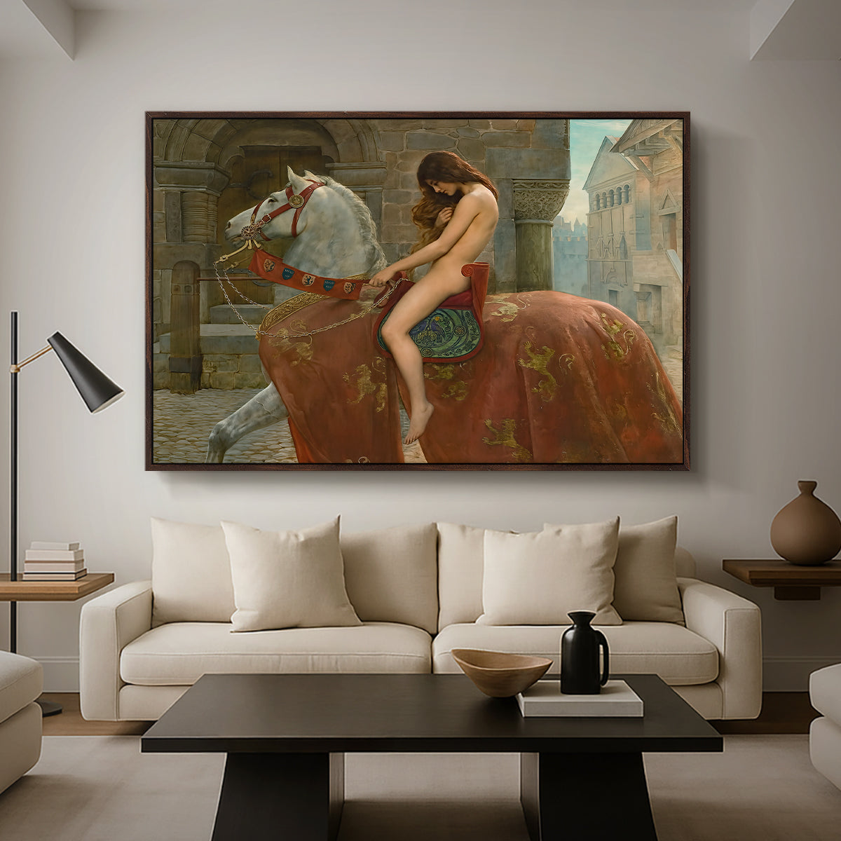 Lady Godiva, 1898 - Floater Framed Canvas Print