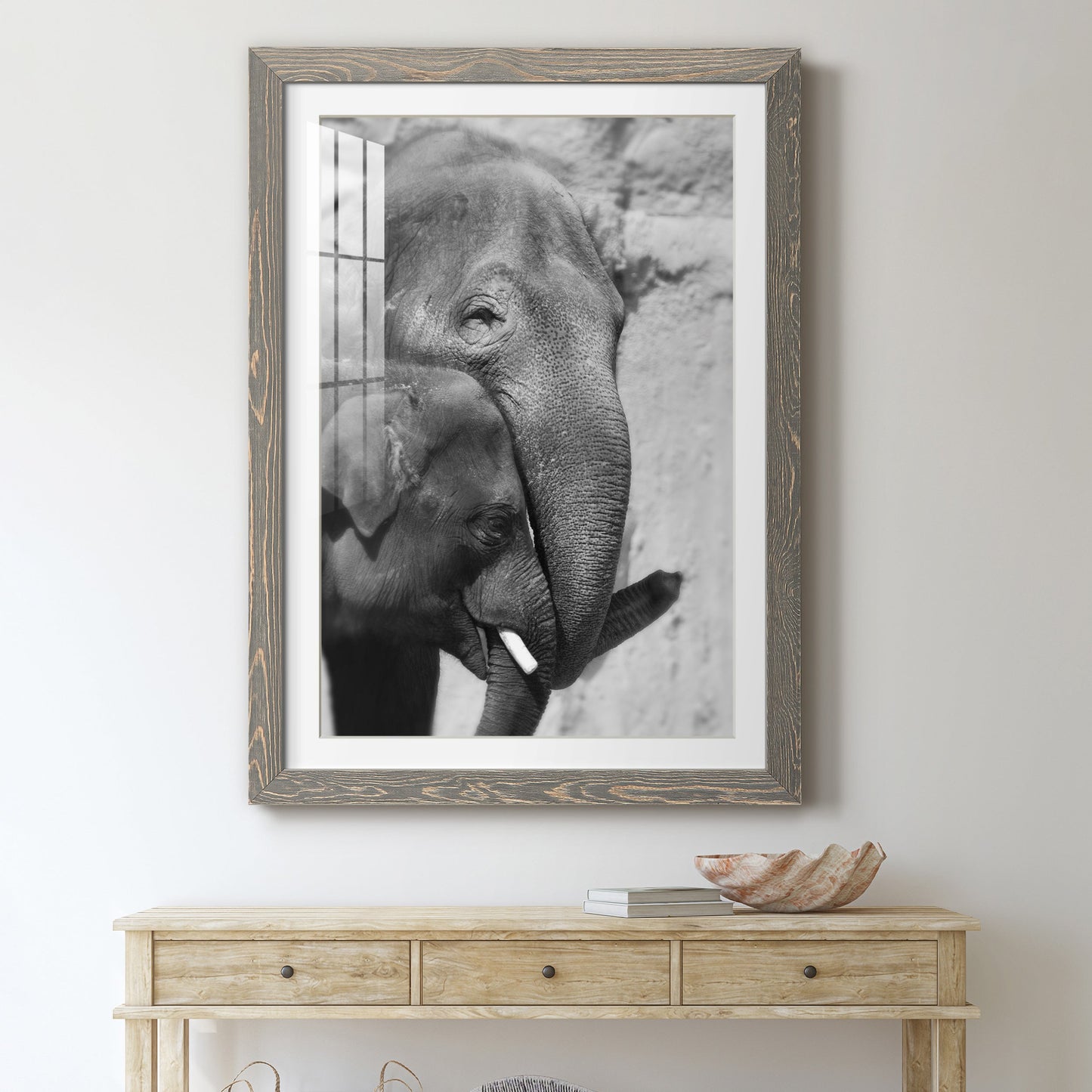 Tender Moment - Premium Framed Print - Distressed Barnwood Frame - Ready to Hang