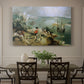 Canvas art print featuring a wide landscape with small figure falling into sea, showcased as a statement wall artwork