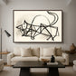 Study of a Cat (Étude de chat), 1946 - Floater Framed Canvas Print