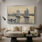 Two Schooners, Gloucester, c. 1880 - Floater Framed Canvas Print