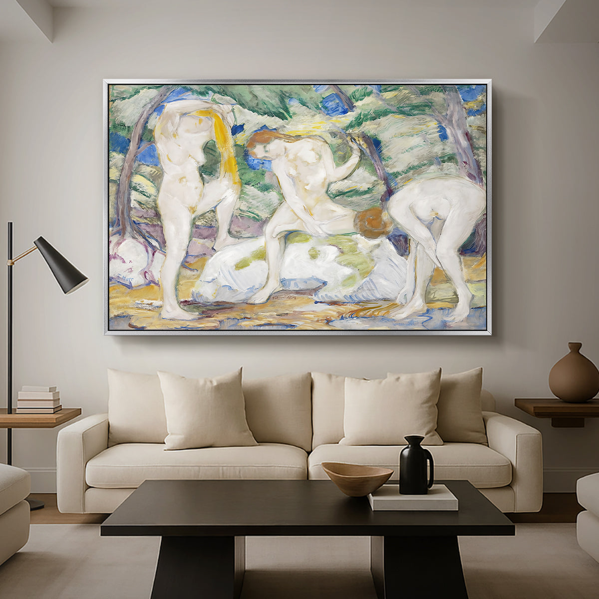 Bathing Women, 1910 - Floater Framed Canvas Print