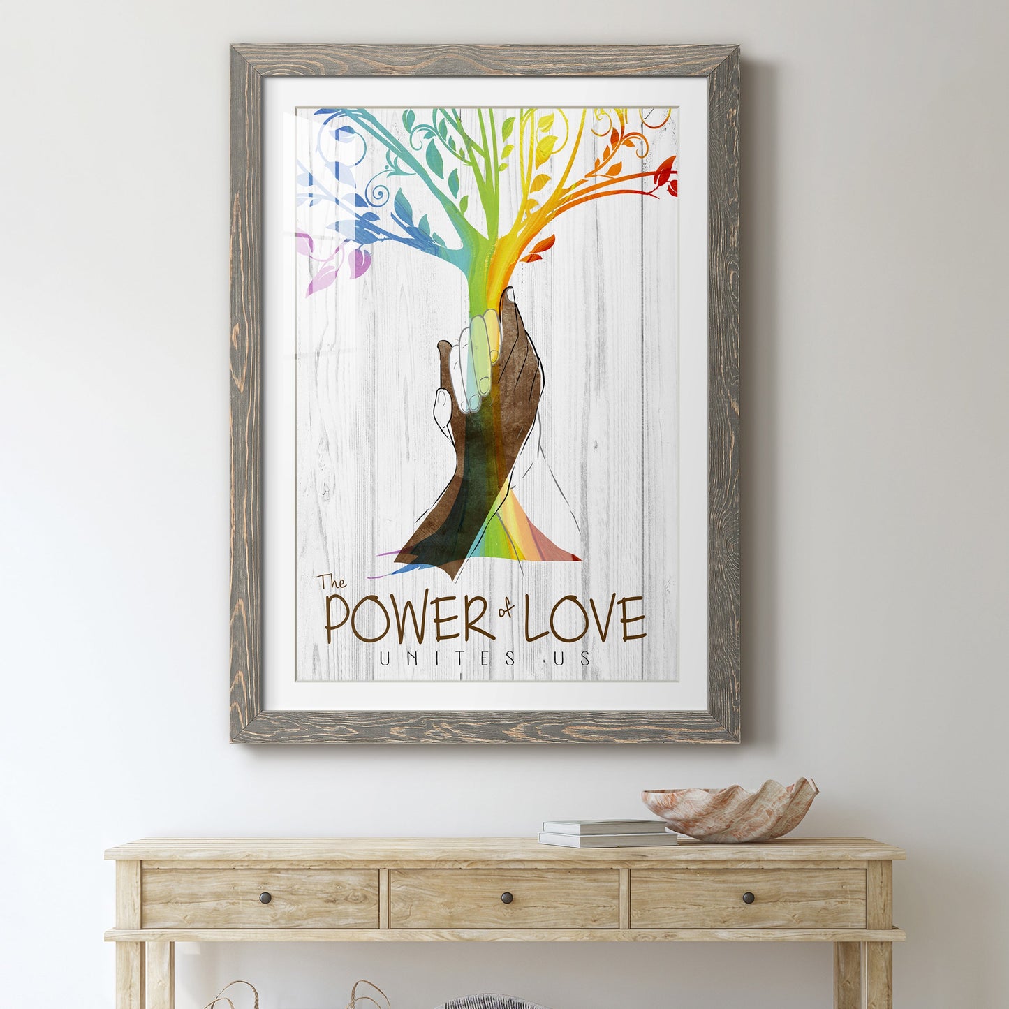 Power of Love - Premium Framed Print - Distressed Barnwood Frame - Ready to Hang