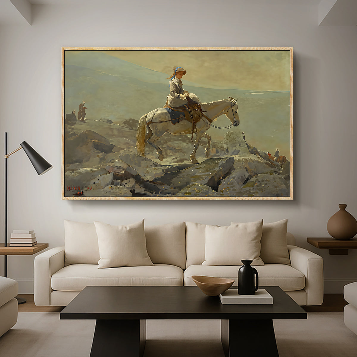 The Bridle Path, White Mountains, 1868 - Floater Framed Canvas Print