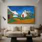Three White Cottages at Saintes-Maries, 1888 - Floater Framed Canvas Print