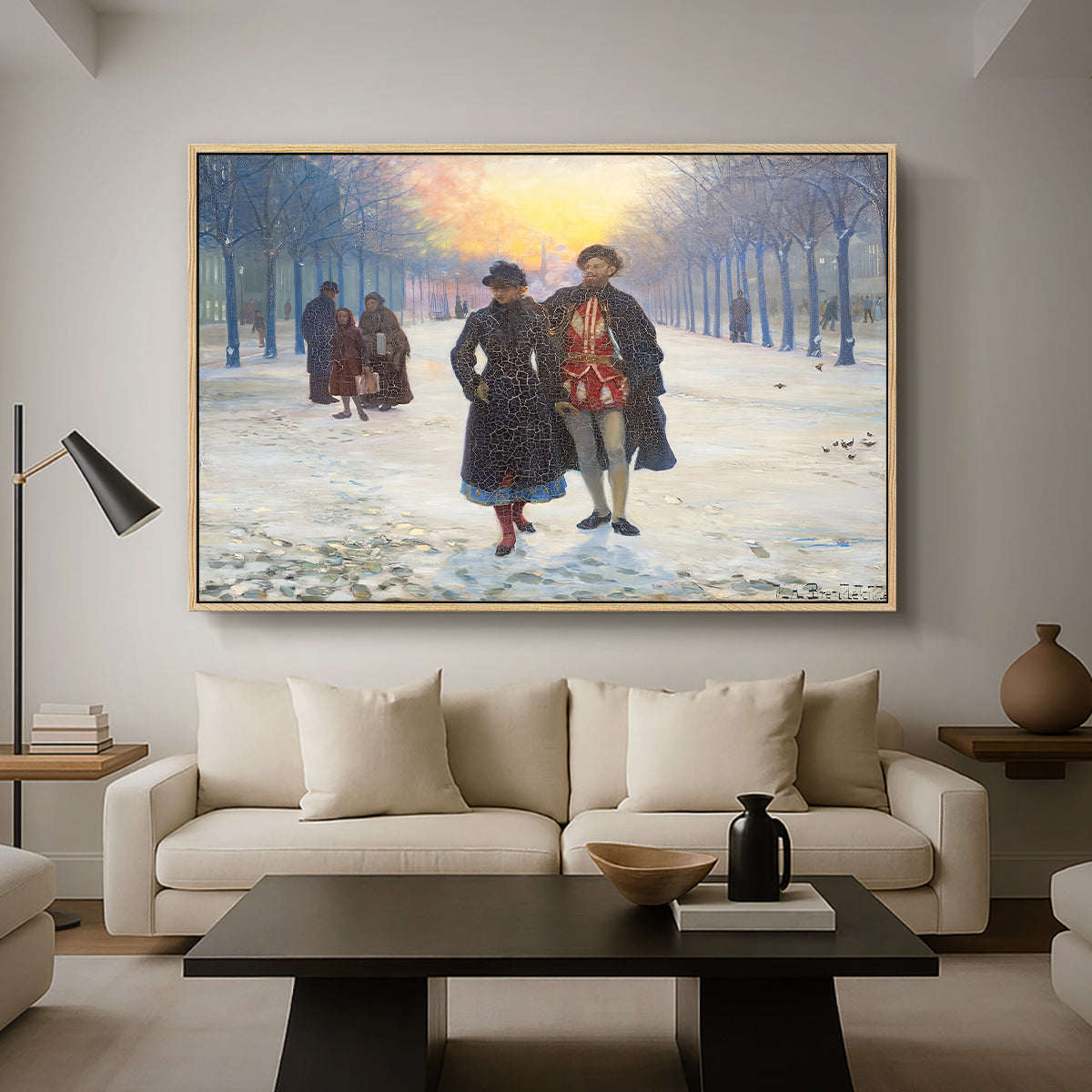 Morning after the Carnival, 1884 - Floater Framed Canvas Print