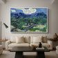 Olive Trees with the Alpilles in the Background, 1889 - Floater Framed Canvas Print