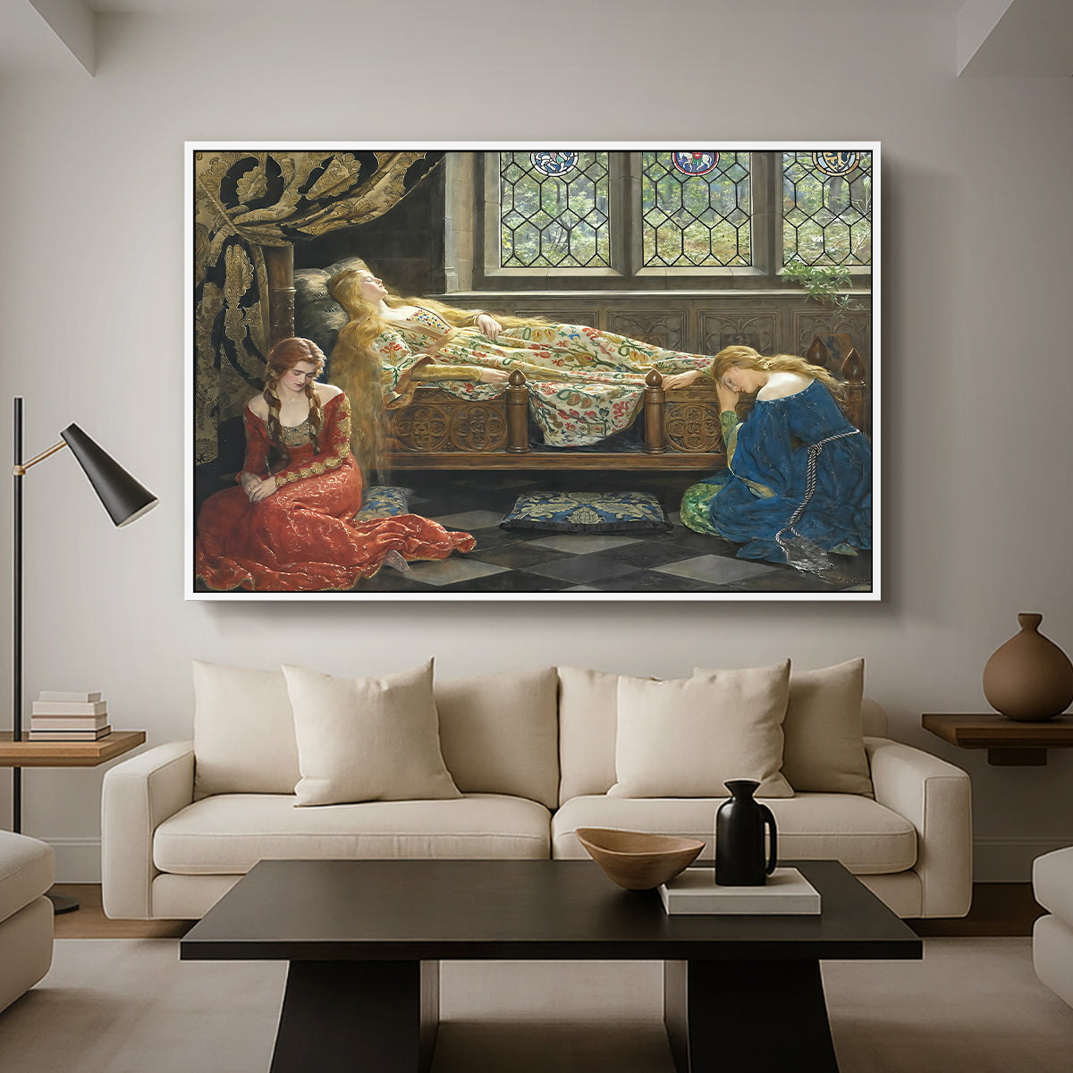 The Sleeping Beauty, 1921 - Floater Framed Canvas Print