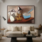 Jug, Candle, and Enamel Pan, 1950 - Floater Framed Canvas Print