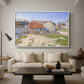 Gasometers at Clichy, 1886 - Floater Framed Canvas Print